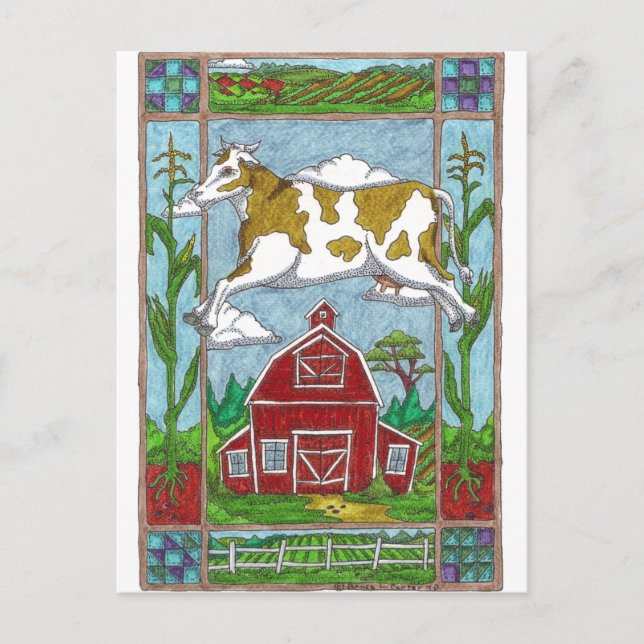 Kuh Postkarte (Vorderseite)