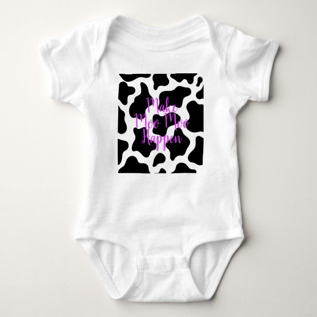 Kuh Print Baby Baby Strampler (Vorderseite)