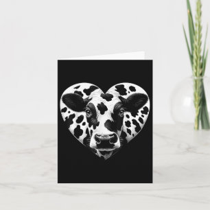 Kuh Print Heart Cow Bauer Girl Karte