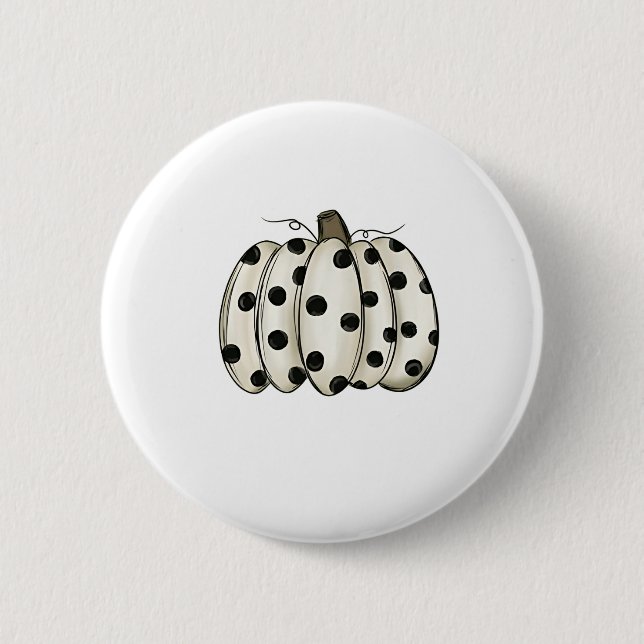 Kuh Print Pumpkin Erntedank Fall Rind Button (Vorderseite)