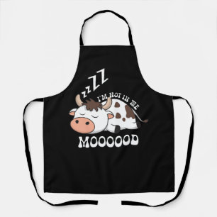 Kuh Pun ich bin nicht in der Moood Calf Rind Kawai Schürze