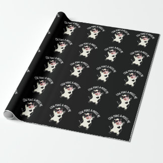 Kuh Puns Amoos Me Funny Animal Pub Dark BG Geschenkpapier