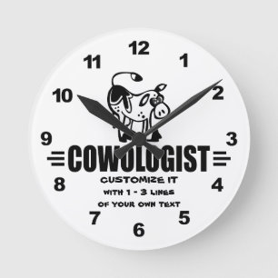 Kuh Runde Wanduhr