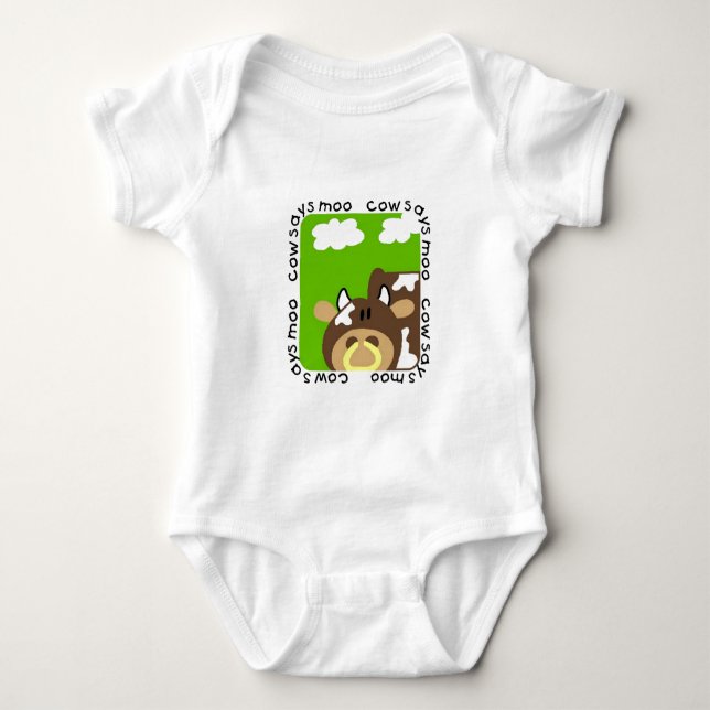 Kuh sagt MOO-T-Shirts und -geschenke Baby Strampler (Vorderseite)