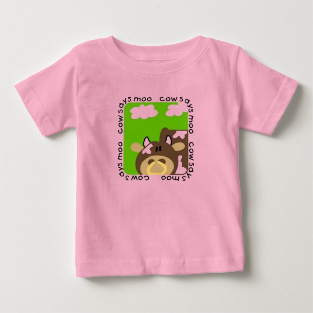 Kuh sagt MOO-T-Shirts und -geschenke Baby T-shirt (Vorderseite)