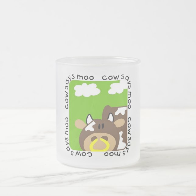 Kuh sagt MOO-T-Shirts und -geschenke Mattglastasse (Mittel)