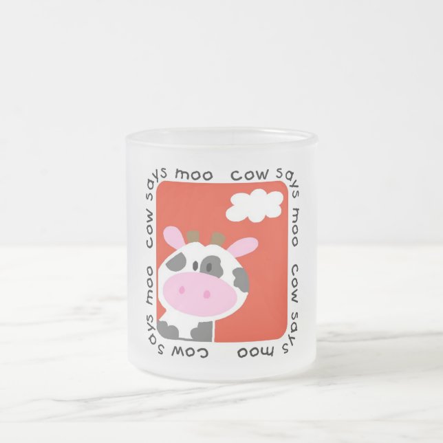 Kuh sagt MOO-T-Shirts und -geschenke Mattglastasse (Mittel)