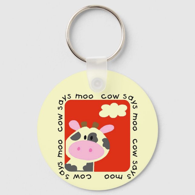 Kuh sagt MOO-T-Shirts und -geschenke Schlüsselanhänger (Vorderseite)