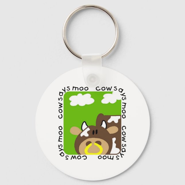 Kuh sagt MOO-T-Shirts und -geschenke Schlüsselanhänger (Vorderseite)