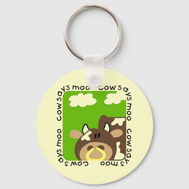 Kuh sagt MOO-T-Shirts und -geschenke Schlüsselanhänger (Vorderseite)