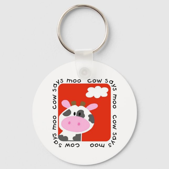 Kuh sagt MOO-T-Shirts und -geschenke Schlüsselanhänger (Vorderseite)