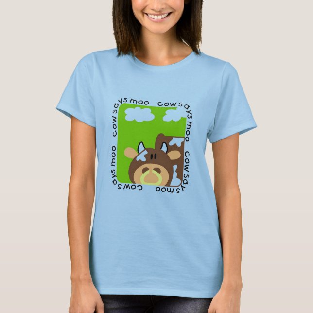 Kuh sagt MOO-T-Shirts und -geschenke T-Shirt (Vorderseite)