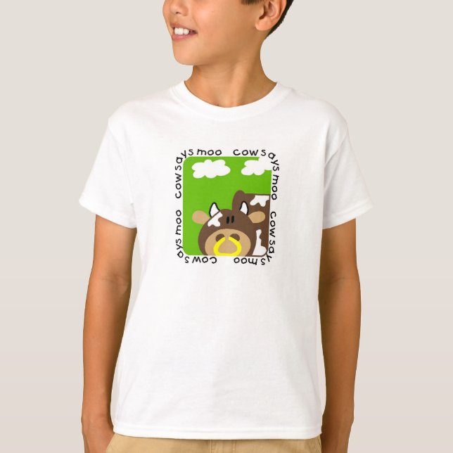 Kuh sagt MOO-T-Shirts und -geschenke T-Shirt (Vorderseite)