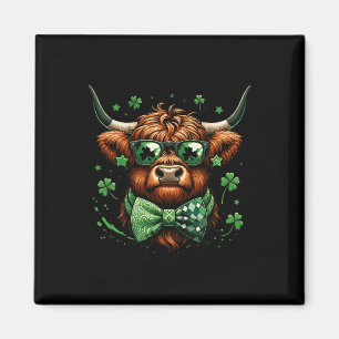 Kuh Saint Paddy's Kleeblatt Irische Färse Glücklic Magnet