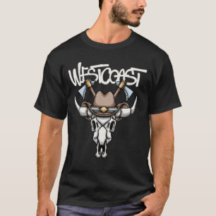 Kuh-Schädel Streetwear T-Shirt