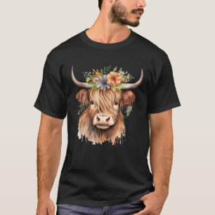 Kuh Schottisches Highland-Rind Western Wear Highla T-Shirt