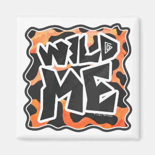 Kuh Schwarz und Orange Wild Ich Magnet