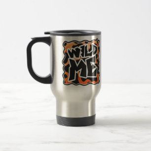 Kuh Schwarz und Orange Wild Ich Reisebecher