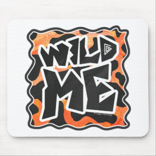 Kuh Schwarz und Orange Wild Me Mousepad