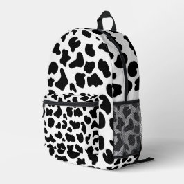 Kuh Schwarz-Weiß-Cowhide Texturen Bedruckter Rucksack