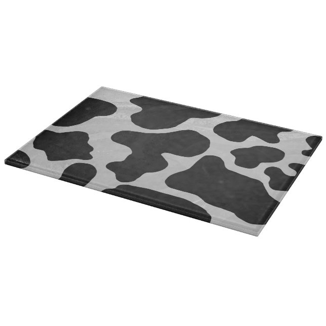 Kuh Schwarz-Weiß-Druck Schneidebrett (Ecke)
