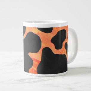 Kuh schwarz-weiß-orange gedruckt Jumbo-Tasse