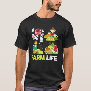 Kuh Schwein Huhn Ziege Landwirtschaft Milchvieh Ti T-Shirt