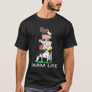 Kuh Schwein Huhn Ziege Truthahn Ente Bauernhoftier T-Shirt