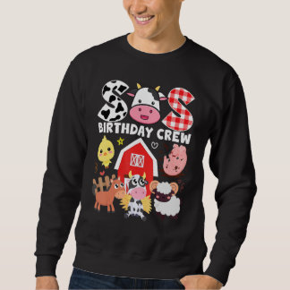 Kuh Sis Birthday Crew Farm Thema Tiere Geburtstag Sweatshirt
