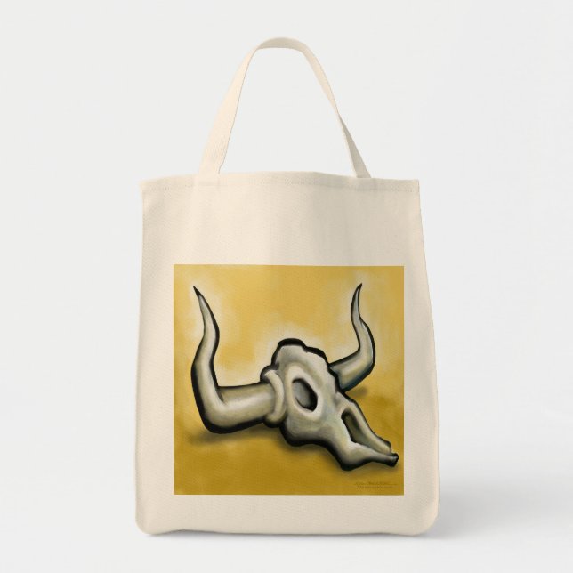 Kuh Skull Tote Bag Tragetasche (Vorne)