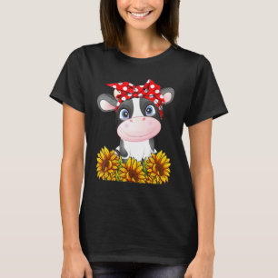 Kuh Sonnenblume Niedlich T-Shirt
