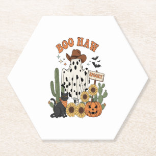 Kuh Spot Ghost Western Funny Halloween Untersetzer