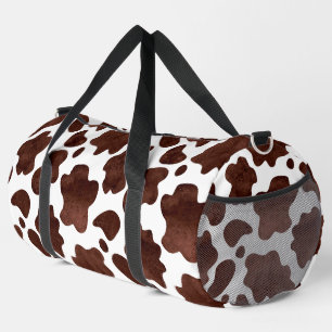 Kuh-Spots Muster braun und Weiß-Tierdruck Duffle Bag