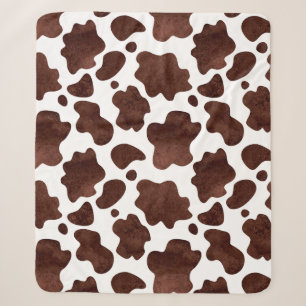 Kuh-Spots Muster braun und Weiß-Tierdruck Sherpadecke