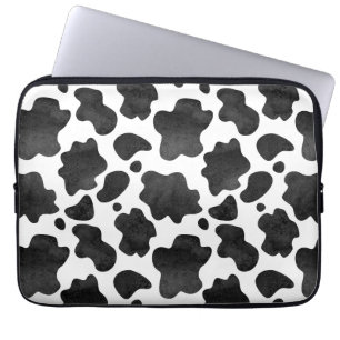 Kuh-Spots Muster Schwarz-Weiß-Tierdruck Laptopschutzhülle