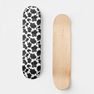 Kuh-Spots Muster Schwarz-Weiß-Tierdruck Skateboard