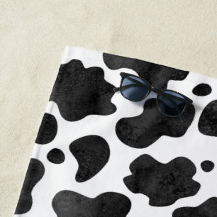 Kuh-Spots Muster Schwarz-Weiß-Tierdruck Strandtuch
