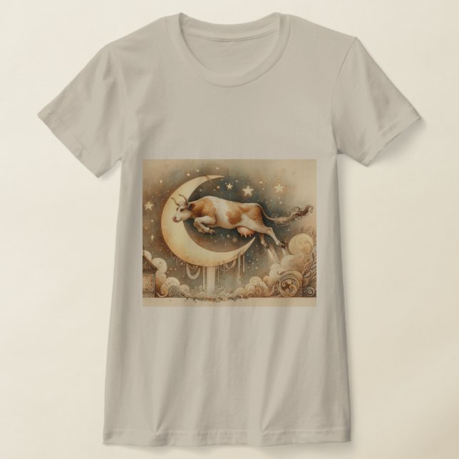 Kuh sprang über den Mond T-Shirt (Ablage )