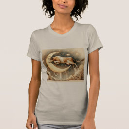 Kuh sprang über den Mond T-Shirt