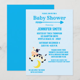 Kuh sprang über die Mond Kinderzimmer Babydusche Einladung