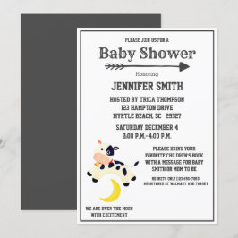 Kuh sprang über die Mond Kinderzimmer Babydusche Einladung