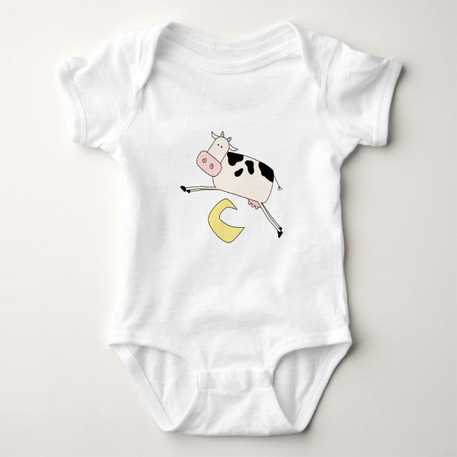 Kuh springt über Mond-T-Shirts und Geschenke Baby Strampler (Vorderseite)