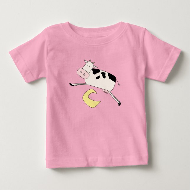 Kuh springt über Mond-T-Shirts und Geschenke Baby T-shirt (Vorderseite)