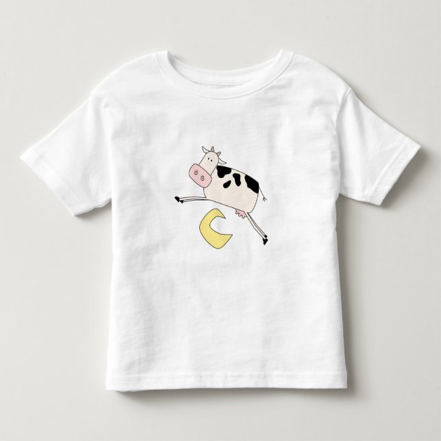 Kuh springt über Mond-T-Shirts und Geschenke Kleinkind T-shirt (Vorderseite)