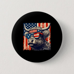 Kuh Sungles American Flag 4. Juli Bauer Button