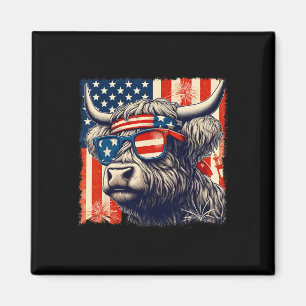 Kuh Sungles American Flag 4. Juli Bauer Magnet