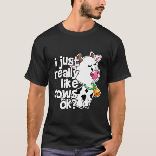 Kuh Süßes Haustier Ziege Milch Vieh Farm Herde Bie T-Shirt