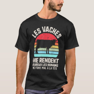 Kuh T-Shirt Les Cows Rendent Happy Kopfschmerzen