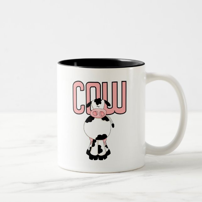 Kuh-T-Shirts und Geschenke Zweifarbige Tasse (Rechts)