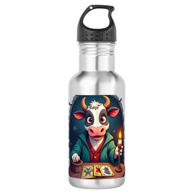 Kuh-Tarot des Terrors Edelstahlflasche (Vorderseite)